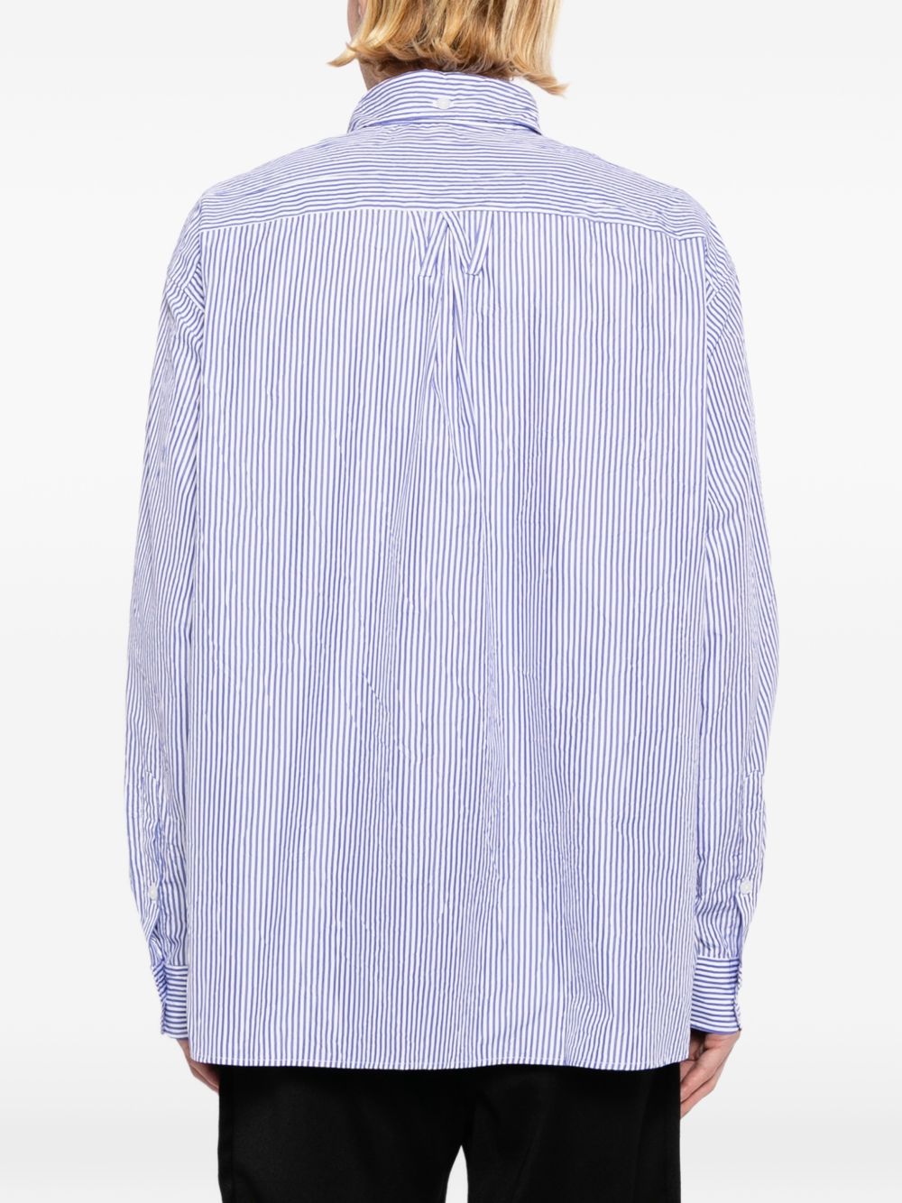 Camicia a righe con bottoni in blu Willy chavarria - uomo 