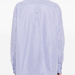 Camicia a righe con bottoni in blu Willy chavarria - uomo 