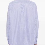 Camicia a righe con bottoni in blu Willy chavarria - uomo 