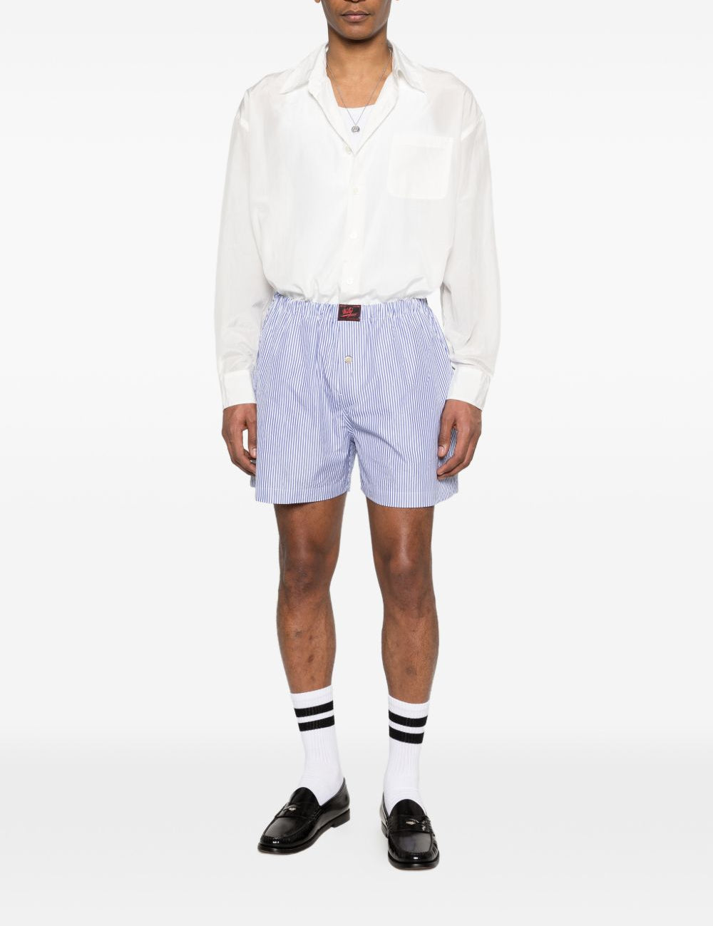 Shorts a righe in blu Willy chavarria - uomo 