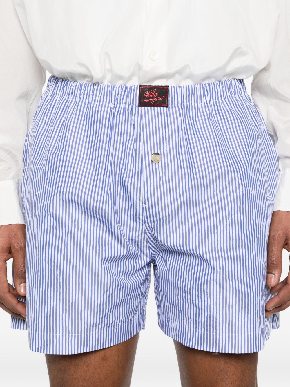 Shorts a righe in blu Willy chavarria - uomo 