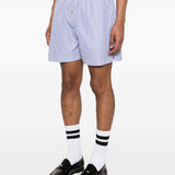 Shorts a righe in blu Willy chavarria - uomo 
