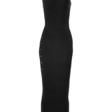 Abito monospalla con aperture laterali in nero Wolford - donna 