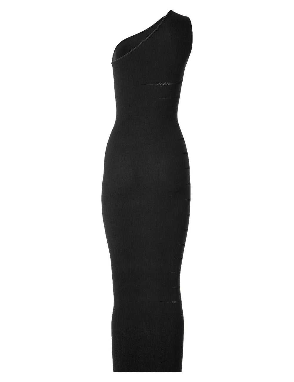 Abito monospalla con aperture laterali in nero Wolford - donna 