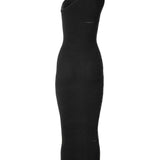 Abito monospalla con aperture laterali in nero Wolford - donna 