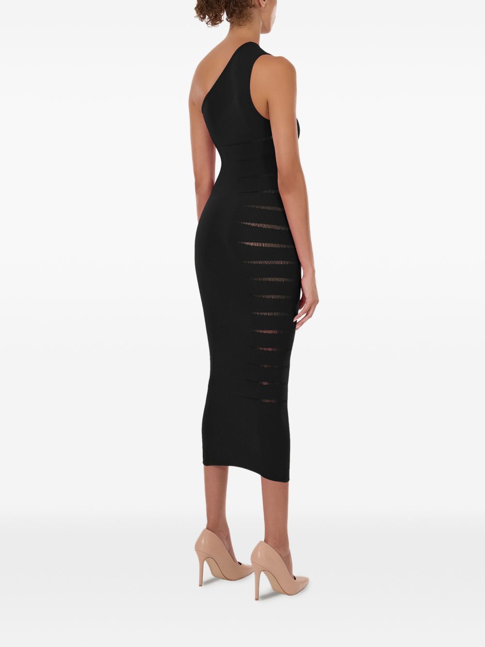 Abito monospalla con aperture laterali in nero Wolford - donna 