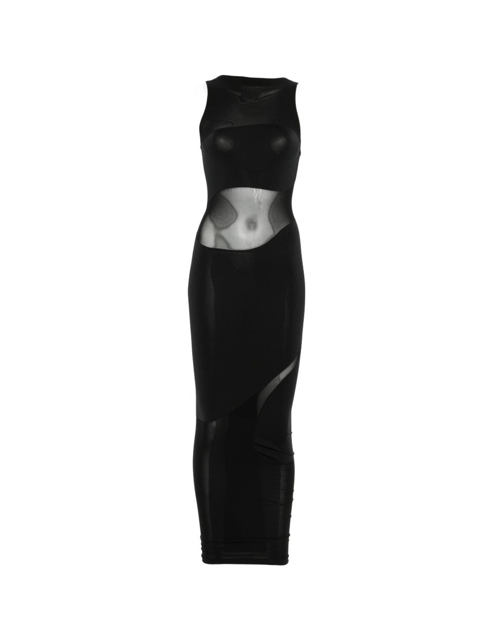 Abito lungo con scollo girocollo in nero Wolford - donna 