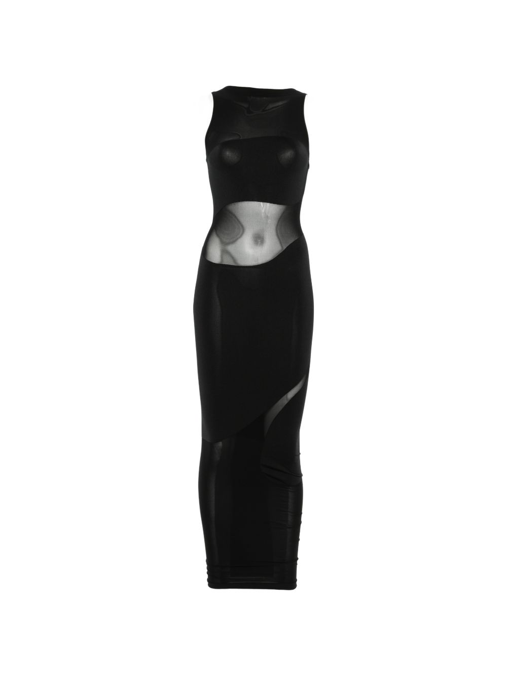 Abito lungo con scollo girocollo in nero Wolford - donna 