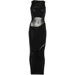 Abito lungo con scollo girocollo in nero Wolford - donna 