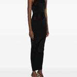 Abito lungo con scollo girocollo in nero Wolford - donna 