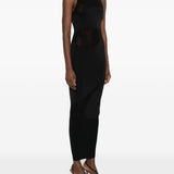 Abito lungo con scollo girocollo in nero Wolford - donna 