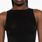 Abito lungo con scollo girocollo in nero Wolford - donna 