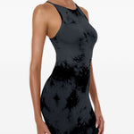 Abito con fantasia tie dye in nero Wolford - donna 