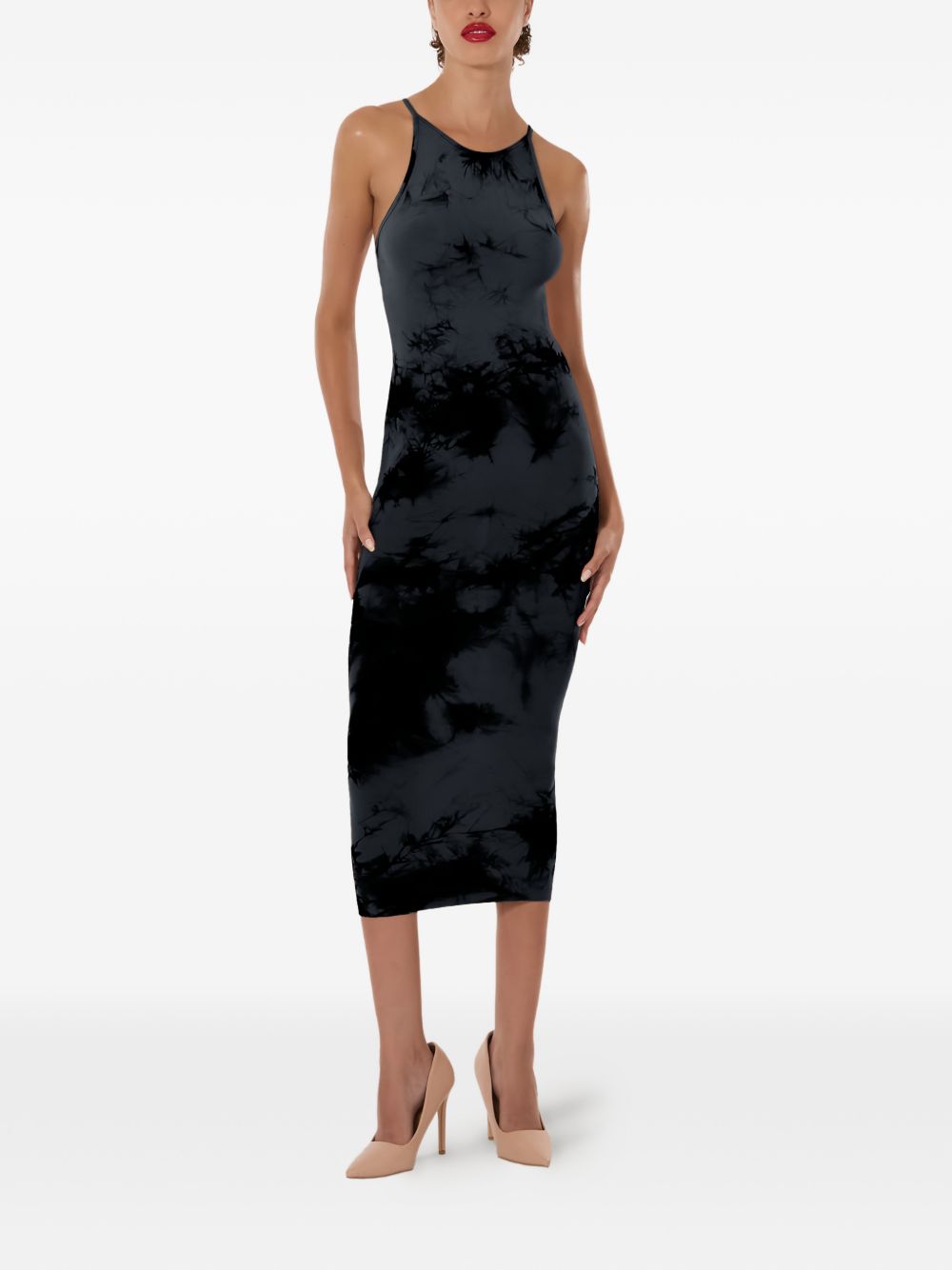 Abito con fantasia tie dye in nero Wolford - donna 