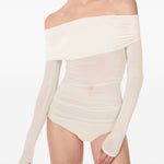 Top semi trasparente in bianco Wolford - donna 