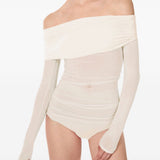 Top semi trasparente in bianco Wolford - donna 