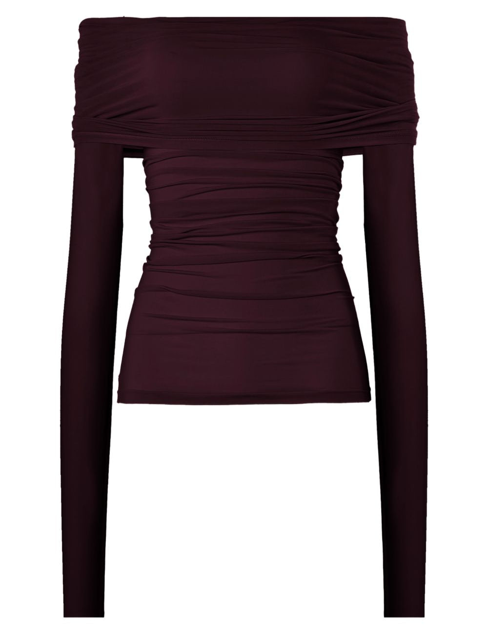 Top a maniche lunghe drappeggiato in viola Wolford - donna 