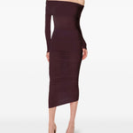 Top a maniche lunghe drappeggiato in viola Wolford - donna 