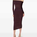 Top a maniche lunghe drappeggiato in viola Wolford - donna 