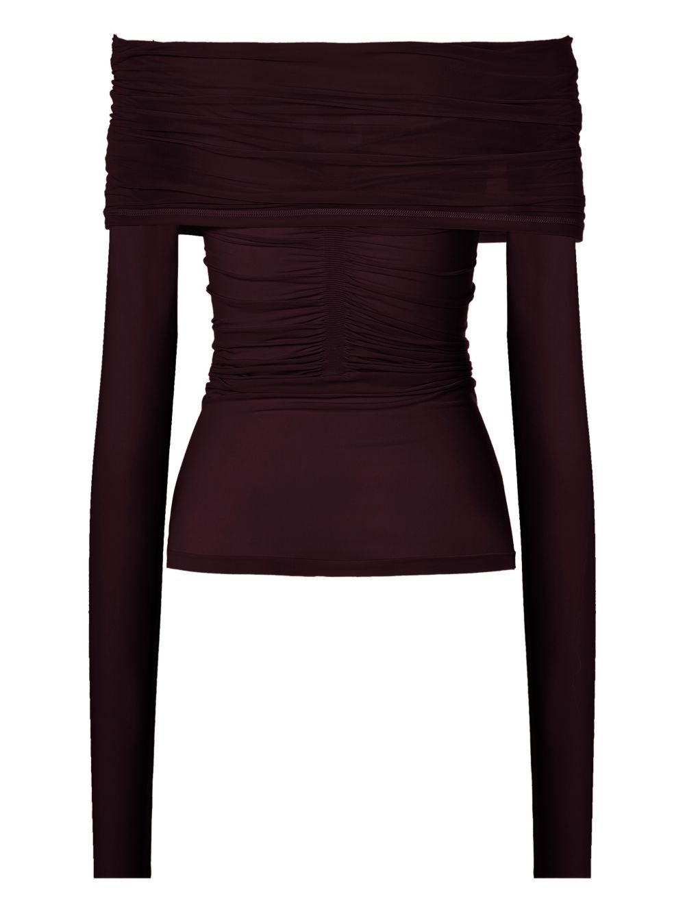 Top a maniche lunghe drappeggiato in viola Wolford - donna 