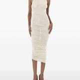 Abito midi drappeggiato in beige Wolford - donna 