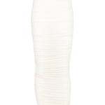 Gonna midi semitrasparente a vita alta in avorio Wolford - donna 