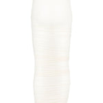 Gonna midi semitrasparente a vita alta in avorio Wolford - donna 