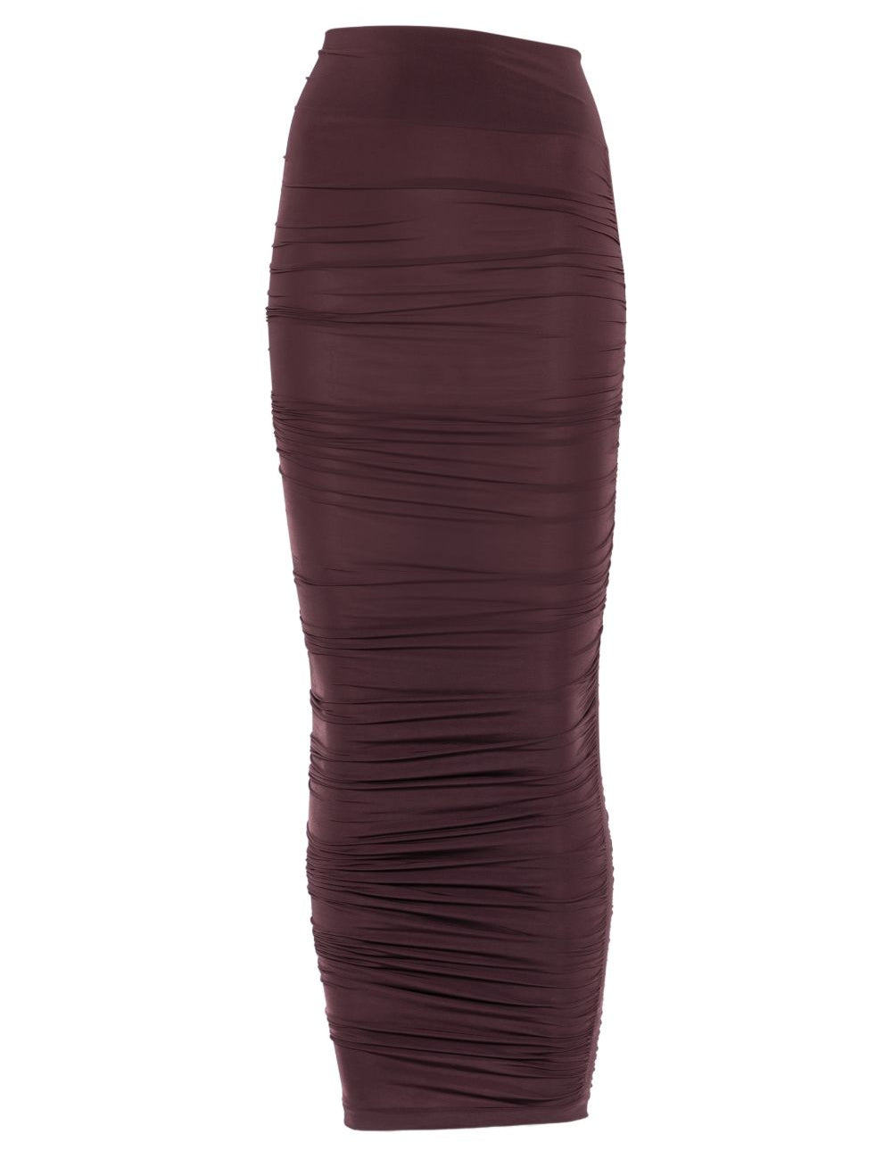 Gonna midi semitrasparente a vita alta in viola Wolford - donna 