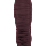 Gonna midi semitrasparente a vita alta in viola Wolford - donna 