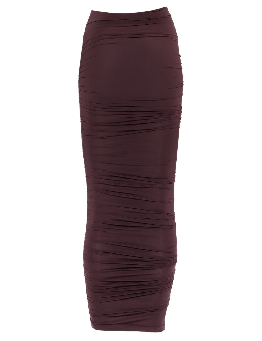 Gonna midi semitrasparente a vita alta in viola Wolford - donna 