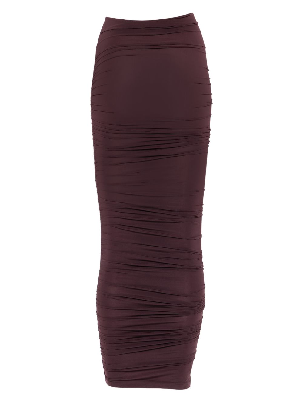 Gonna midi semitrasparente a vita alta in viola Wolford - donna 