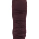 Gonna midi semitrasparente a vita alta in viola Wolford - donna 
