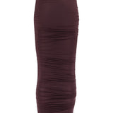 Gonna midi semitrasparente a vita alta in viola Wolford - donna 