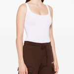 Body con spalline in bianco Wolford - donna 