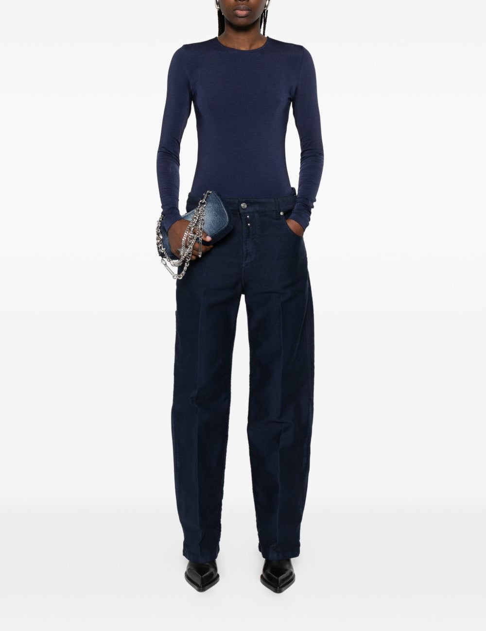 Body a maniche lunghe in blu Wolford - donna 