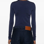 Body a maniche lunghe in blu Wolford - donna 