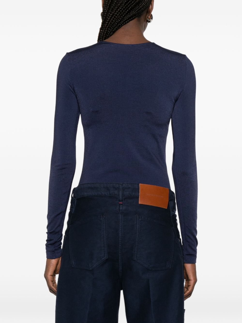 Body a maniche lunghe in blu Wolford - donna 