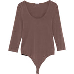 Body tokio con scollo ampio in marrone Wolford - donna 