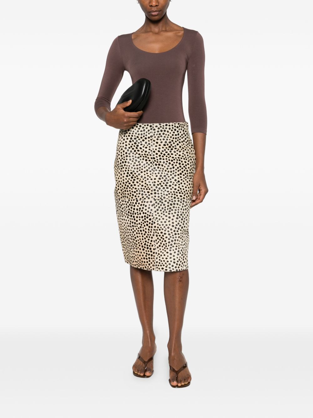 Body tokio con scollo ampio in marrone Wolford - donna 