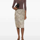 Body tokio con scollo ampio in marrone Wolford - donna 