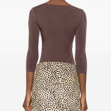 Body tokio con scollo ampio in marrone Wolford - donna 