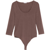 Body tokio con scollo ampio in marrone Wolford - donna 