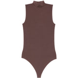 Body senza maniche a collo alto in marrone Wolford - donna 