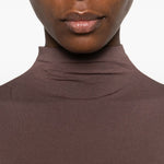 Body senza maniche a collo alto in marrone Wolford - donna 