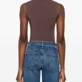 Body senza maniche a collo alto in marrone Wolford - donna 
