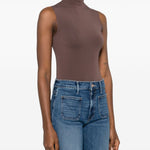 Body senza maniche a collo alto in marrone Wolford - donna 