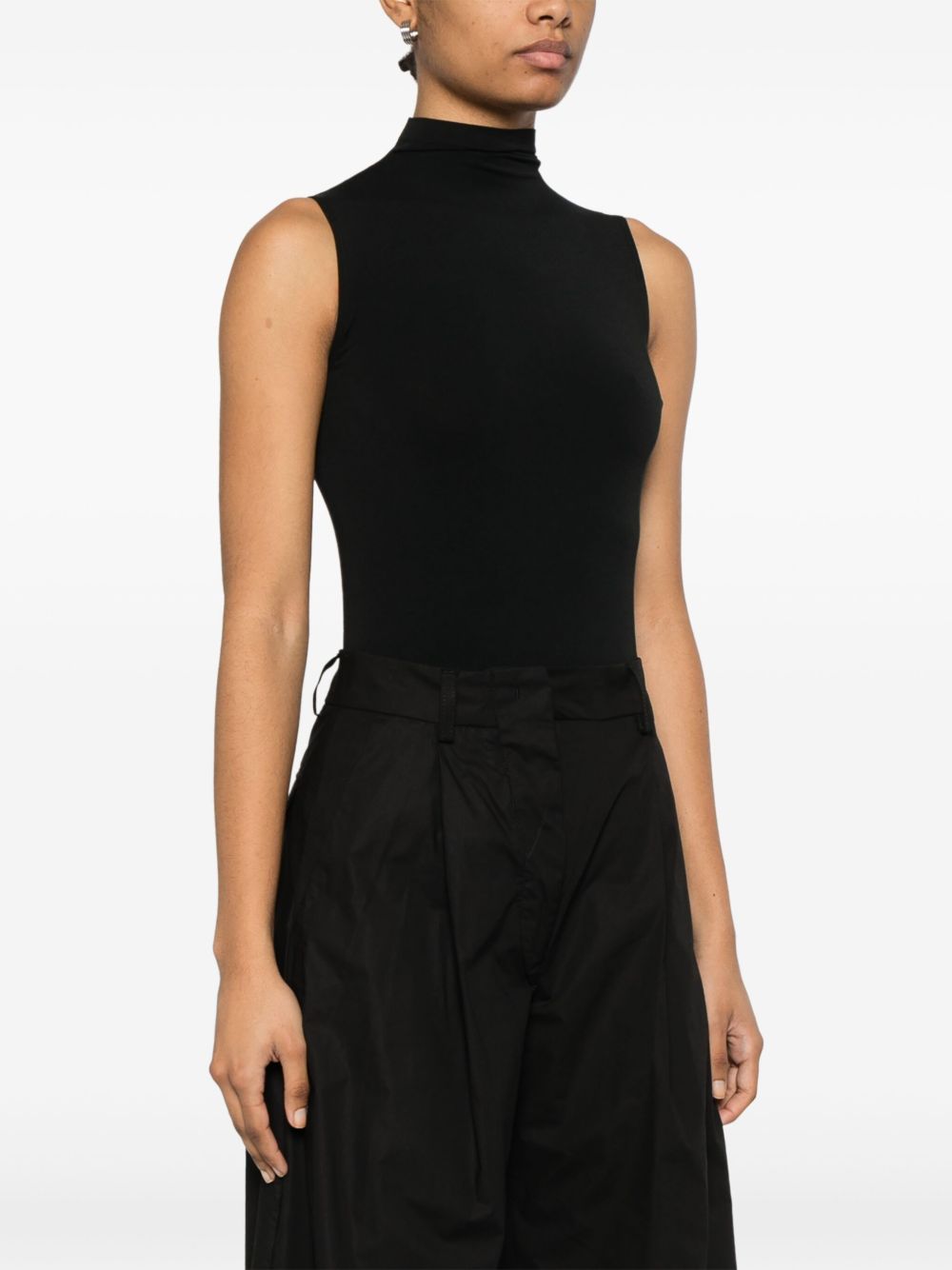 Body a collo alto  in nero Wolford - donna 