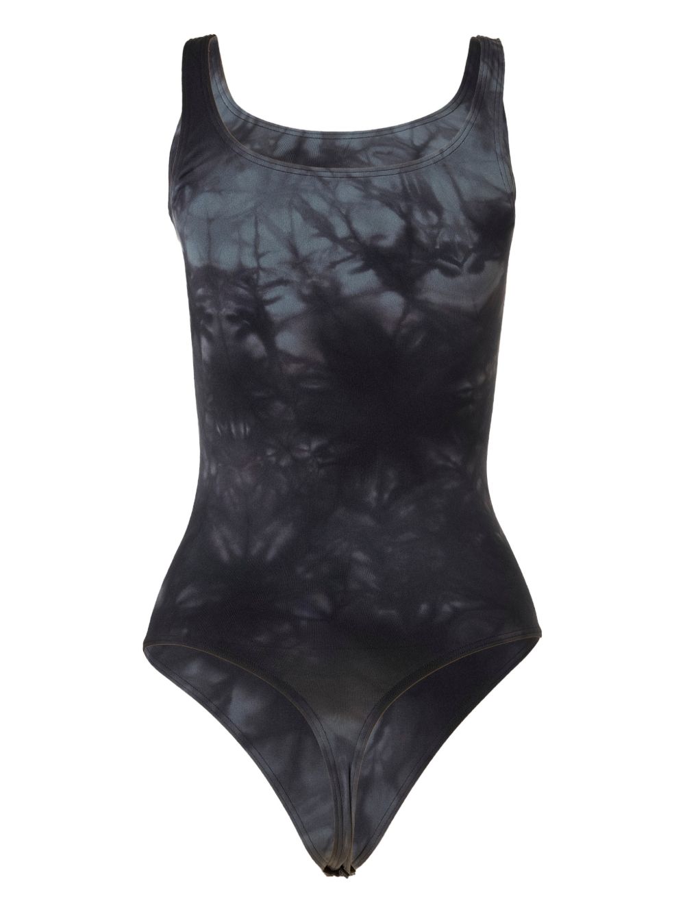 Body con fantasia tie dye in nero Wolford - donna 
