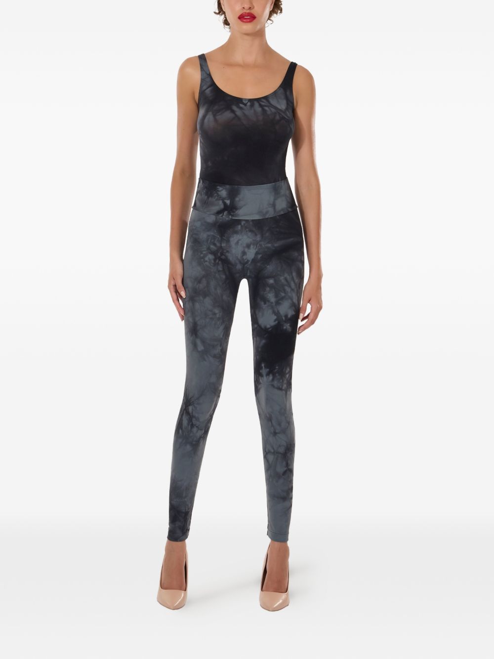 Body con fantasia tie dye in nero Wolford - donna 
