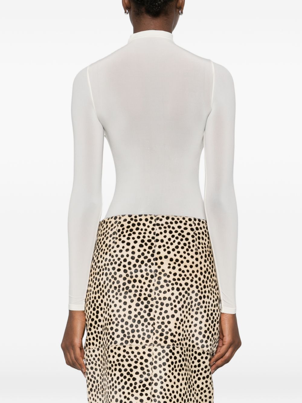 Body a maniche lunghe in bianco Wolford - donna 